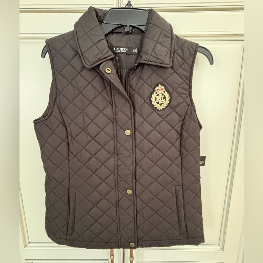 Lauren Quilted Black Vest